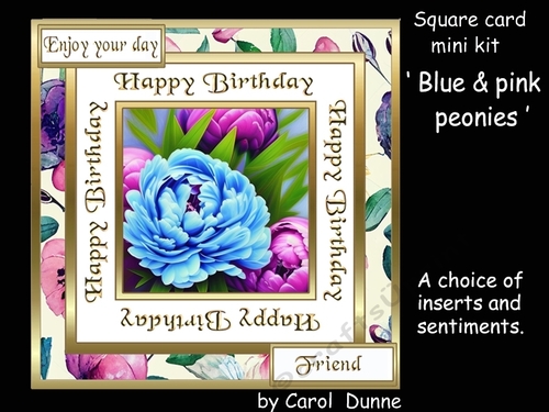 SC Blue & pink peonies