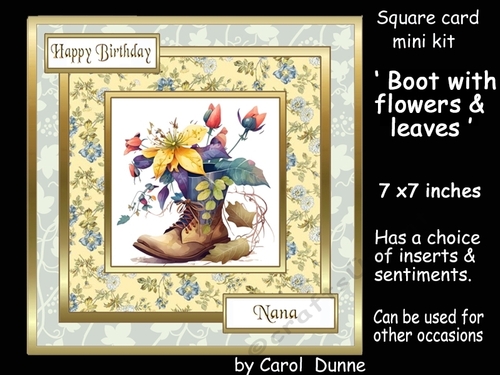 SC Boot with flowers & leaves