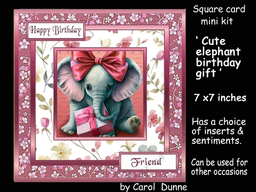 SC Cute elephant birthday gift