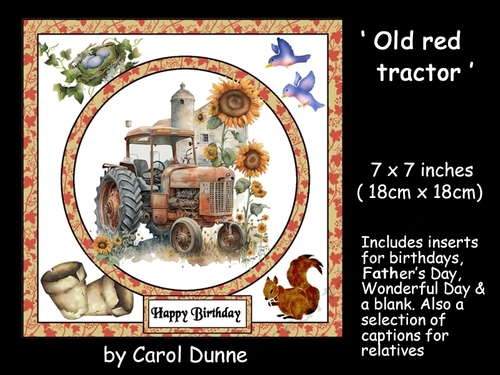 Old red tractor