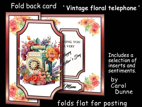 FB Vintage floral telephone