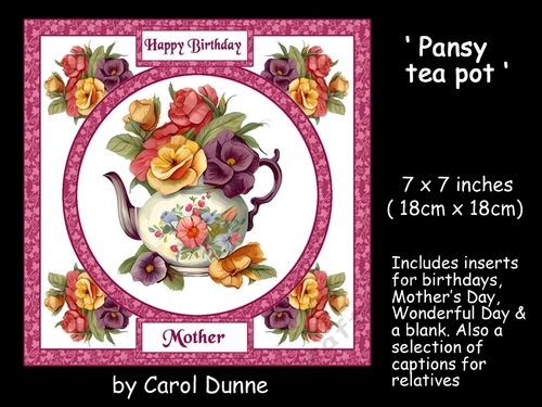 SC Pansy tea pot
