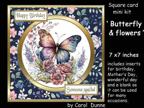 SC Butterfly & flowers