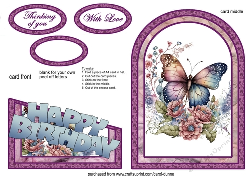 Cutaway Pretty Butterfly