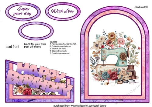 Cutaway Floral sewing maching
