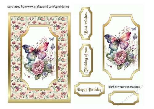 Pretty butterfly 5x7