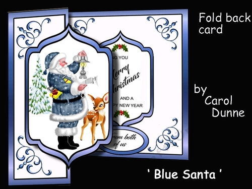 Fold back Blue Santa
