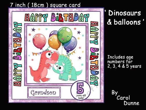 SC Dinosaurs with Balloons