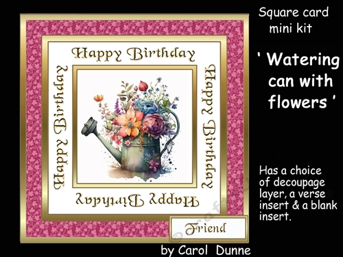 SC watering can with flowers