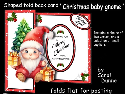 FB Shaped Christmas baby gnome