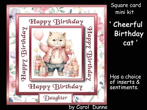 SC Cheerful birthday cat
