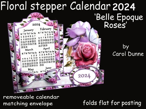 2024 Stepper calendar Belle Epoque roses