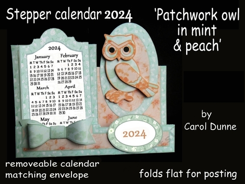 2024 Calendar Mint & peach Owl