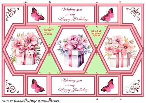 Hexagon shuttter Birthday boxes