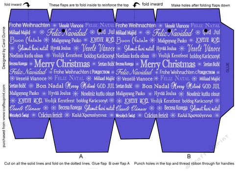 Christmas mini gift bag (blue)