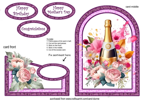 Cutaway Champagne with flowers