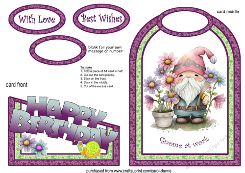 Cutaway Garden gnome (birthday)