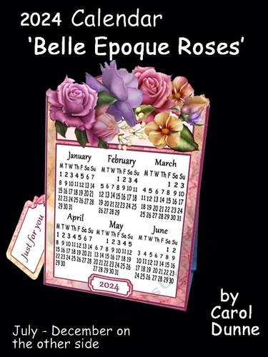 2024 calendar Belle epoque roses