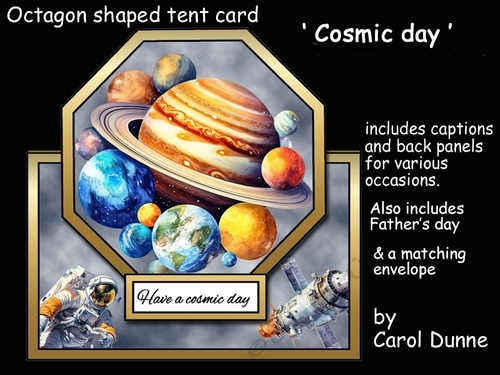 Tent card Cosmic birthday