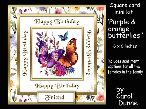 SC purple & orange butterflies