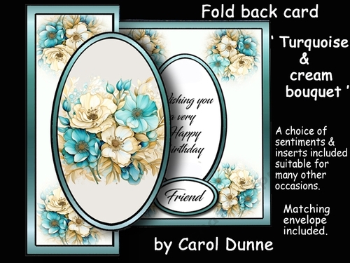 FB Turquoise & cream bouqet