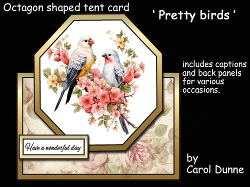 Octagon tent Pretty birds