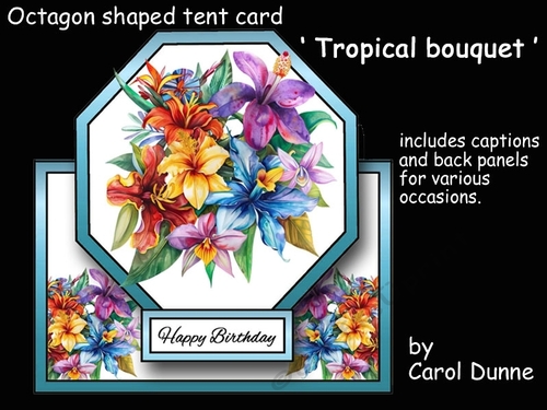 Octagon tent Tropical bouquet