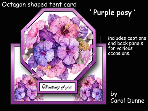 Octagon tent Purple posy