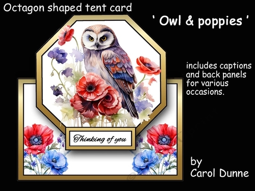 Octagon tent Owl & poppies