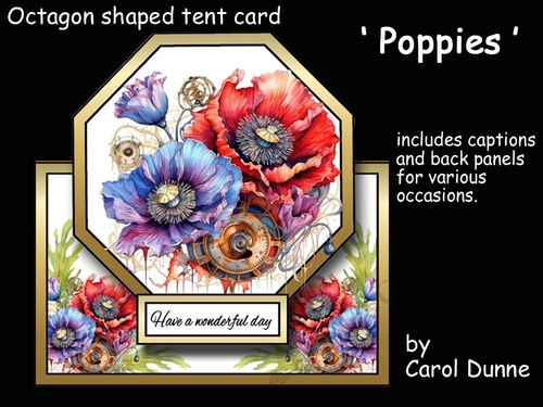 Octagon tent Poppies