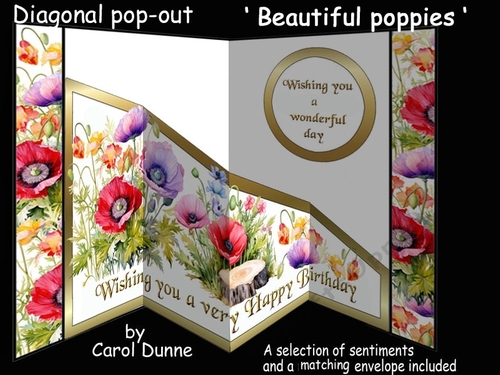 Diagonal pop-out Beautiful poppies