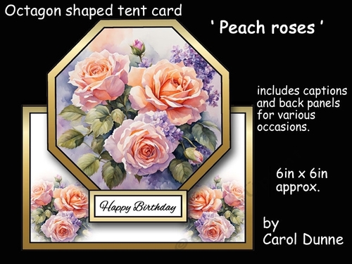 Octagon tent Peach roses