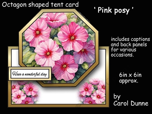 Octagon tent Pink posy