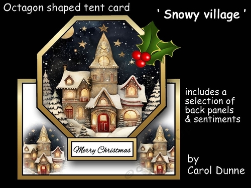 Octagon tent Snowy village