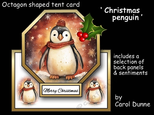 Octagon tent Christmas penguin