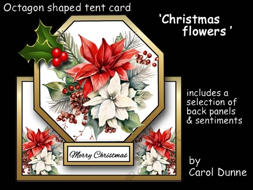 Octagon tent Christmas flowers