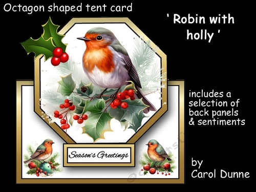 Octagon tent Robin with holly