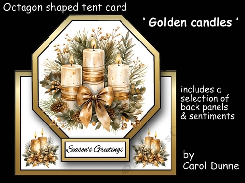Octagon tent Golden candles