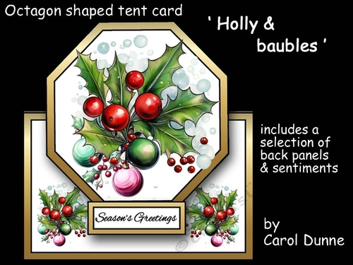 Christmas tent Holly & baubles