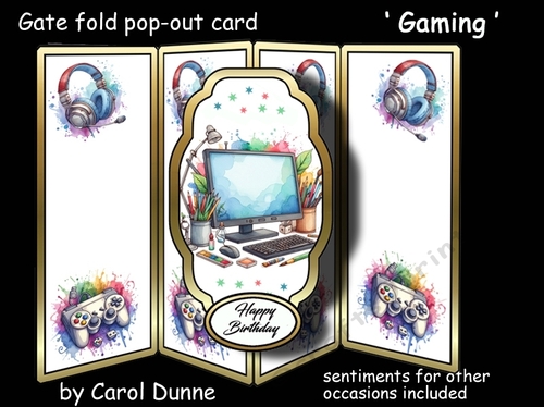 Gate fold pop-out Gaming