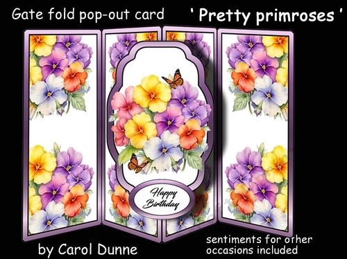 Gate fold pop-out Pretty primroses