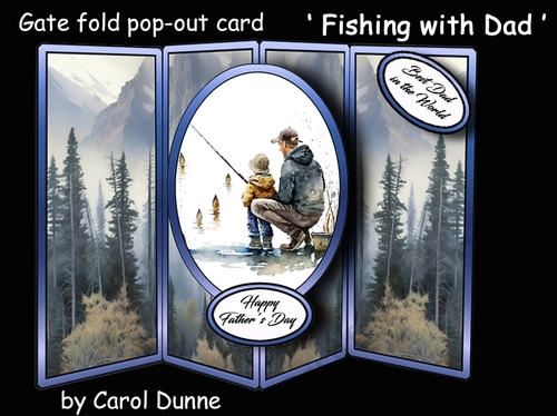 Gate fold pop-out Fishing with Dad
