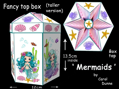 Fancy top box (tall) Mermaids