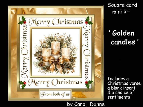 Golden Candles square card