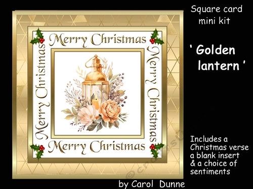 Golden Lantern square card