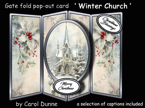 Gate fold pop-up Winter Church