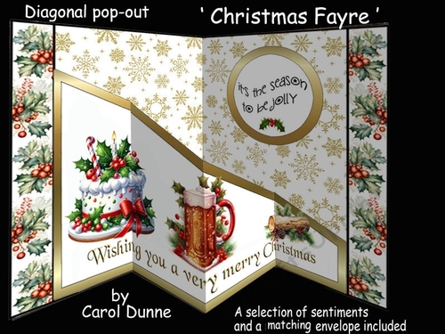 Diagonal pop-out Christmas fayre