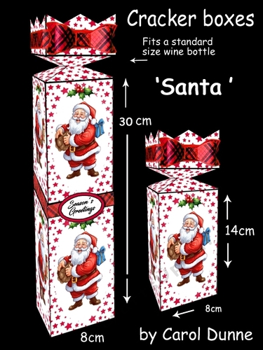 Cracker top Bottle box Santa