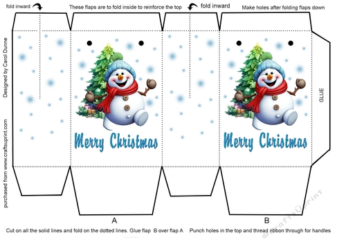 Happy snowman gift bag