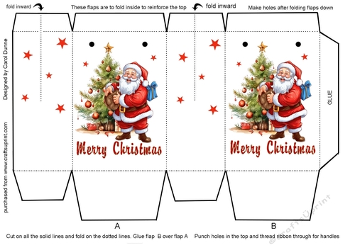 Happy Santa gift bag